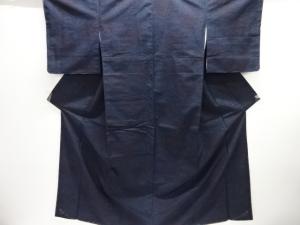 未使用品　枝花模様織出し手織り紬着物